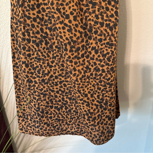 #702 Madewell flutter sleeve animal print wrap dress size large - Picture 6 of 13